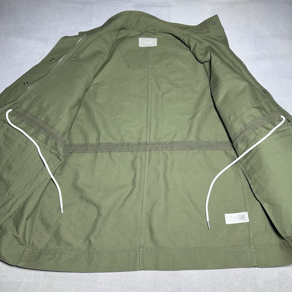 Everlane Field Jacket Womens XL Utility Military Chore Coat Safari Snap Full Zip - Picture 4 of 13